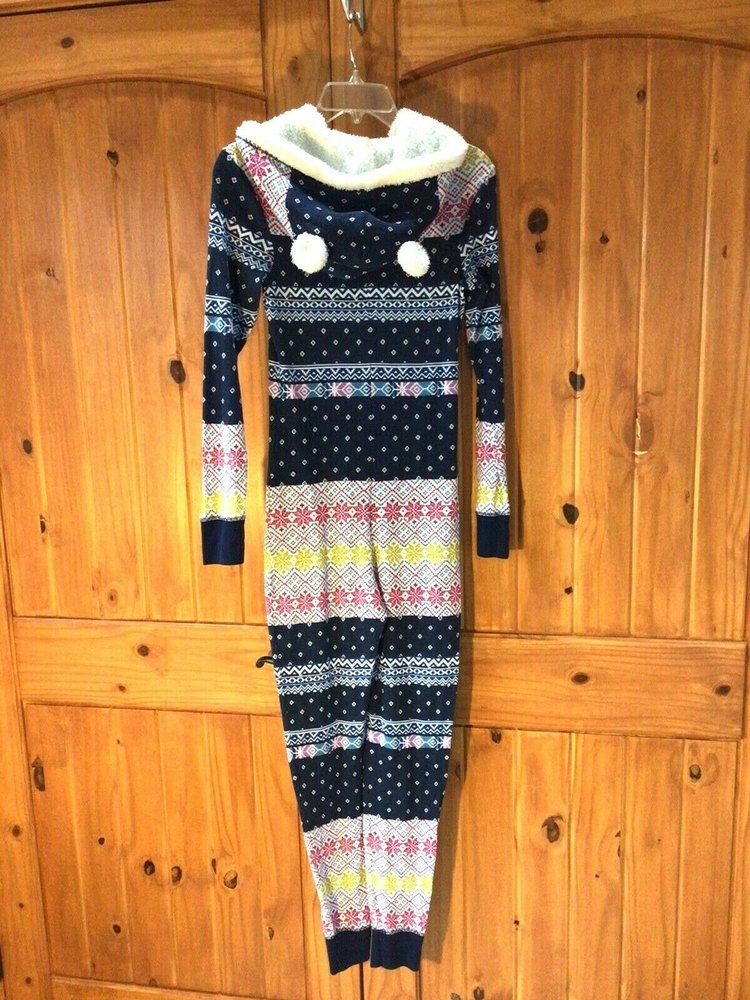 Victoria's Secret Multicolor Patterned Onesie Pajama - Picture 4 of 5